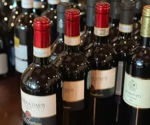 Assorted bottles of red wine