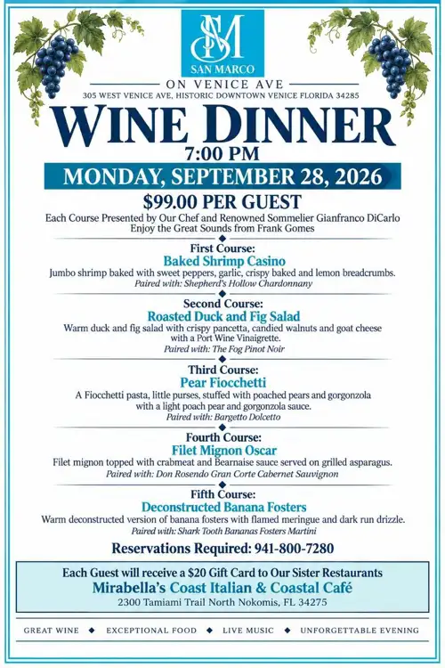 Five-Course Wine Dinner 