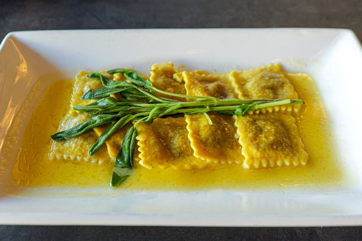 sage and squash ravioli